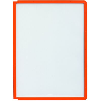 DURABLE Quadro transparente com caixilho perfilado , para A4, UE 10 unid., laranja, a partir 3 unid., Quadro transparente com caixilho perfilado, para A4, UE 10 unid., laranja, a partir 3 unid. Caixilho resistente a toda a volta em polipropileno. Película DURABLE Quadro transparente com caixilho perfilado , para A4, UE 10 unid., laranja, a partir 3 unid., Quadro transparente com caixilho perfilado, para A4, UE 10 unid., laranja, a partir 3 unid. Caixilho resistente a toda a volta em polipropileno. Película
