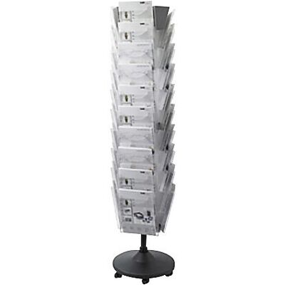 helit Suporte de solo, rotativo e móvel , 30 compartimentos para formato A4, AxLxP 1773 x 440 x 440 mm, Suporte de solo, rotativo e móvel, 30 compartimentos para formato A4, AxLxP 1773 x 440 x 440 mm. Móveis graças a rodas. Protegido contra viragem graças helit Suporte de solo, rotativo e móvel , 30 compartimentos para formato A4, AxLxP 1773 x 440 x 440 mm, Suporte de solo, rotativo e móvel, 30 compartimentos para formato A4, AxLxP 1773 x 440 x 440 mm. Móveis graças a rodas. Protegido contra viragem graças