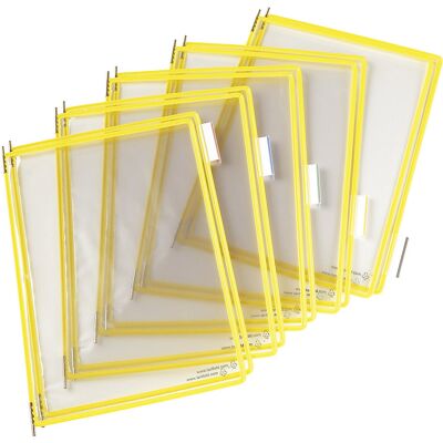Tarifold Quadro transparente , UE de 10 unid., para A4, amarelo, a partir 3 UE, Quadro transparente, UE de 10 unid., para A4, amarelo, a partir 3 UE. Em película resistente, antirreflexo com armação de arame de aço revestida a plástico. Utilização fácil, Tarifold Quadro transparente , UE de 10 unid., para A4, amarelo, a partir 3 UE, Quadro transparente, UE de 10 unid., para A4, amarelo, a partir 3 UE. Em película resistente, antirreflexo com armação de arame de aço revestida a plástico. Utilização fácil,