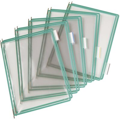 Tarifold Quadro transparente , UE de 10 unid., para A4, verde, a partir 3 UE, Quadro transparente, UE de 10 unid., para A4, verde, a partir 3 UE. Em película resistente, antirreflexo com armação de arame de aço revestida a plástico. Utilização fácil, pino Tarifold Quadro transparente , UE de 10 unid., para A4, verde, a partir 3 UE, Quadro transparente, UE de 10 unid., para A4, verde, a partir 3 UE. Em película resistente, antirreflexo com armação de arame de aço revestida a plástico. Utilização fácil, pino
