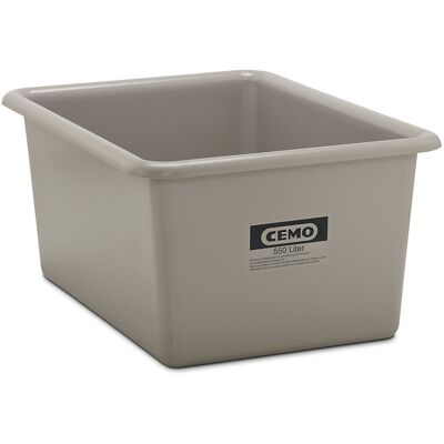 CEMO Recipientes grandes em plástico reforçado a fibra de vidro , capacidade 550 l, CxLxA 1320 x 970 x 620 mm, cinzento, Recipientes grandes em plástico reforçado a fibra de vidro, capacidade 550 l, CxLxA 1320 x 970 x 620 mm, cinzento. Para o transporte e CEMO Recipientes grandes em plástico reforçado a fibra de vidro , capacidade 550 l, CxLxA 1320 x 970 x 620 mm, cinzento, Recipientes grandes em plástico reforçado a fibra de vidro, capacidade 550 l, CxLxA 1320 x 970 x 620 mm, cinzento. Para o transporte e