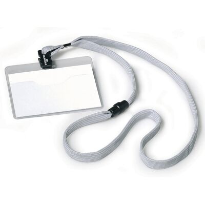 DURABLE Letreiro para nome com fita de tecido , com mola, AxL 60 x 90 mm, cinzento, embalagem de 40 unid., Letreiro para nome com fita de tecido, com mola, AxL 60 x 90 mm, cinzento, embalagem de 40 unid. Versão aberta para remoção rápida do encaixe. Combi DURABLE Letreiro para nome com fita de tecido , com mola, AxL 60 x 90 mm, cinzento, embalagem de 40 unid., Letreiro para nome com fita de tecido, com mola, AxL 60 x 90 mm, cinzento, embalagem de 40 unid. Versão aberta para remoção rápida do encaixe. Combi