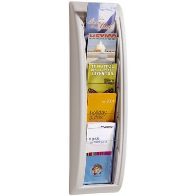 Paperflow Porta-prospetos de parede , 5 compartimentos para formato 1/3 A4, cinzento claro, embalagem de 2 unid., Porta-prospetos de parede, 5 compartimentos para formato 1/3 A4, cinzento claro, embalagem de 2 unid. Ideal para catálogos, prospetos e infor Paperflow Porta-prospetos de parede , 5 compartimentos para formato 1/3 A4, cinzento claro, embalagem de 2 unid., Porta-prospetos de parede, 5 compartimentos para formato 1/3 A4, cinzento claro, embalagem de 2 unid. Ideal para catálogos, prospetos e infor