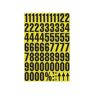 kaiserkraft Folha A4 com caracteres, números magnéticos, embalagem de 2 unid., suporte amarelo