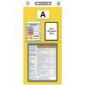 kaiserkraft Quadro de informação para estante com marcação individual, avaliação, AxL 2000 x 900 mm, amarelo