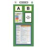 kaiserkraft Quadro de informação para estante com marcação dupla, avaliação, AxL 2000 x 900 mm, verde