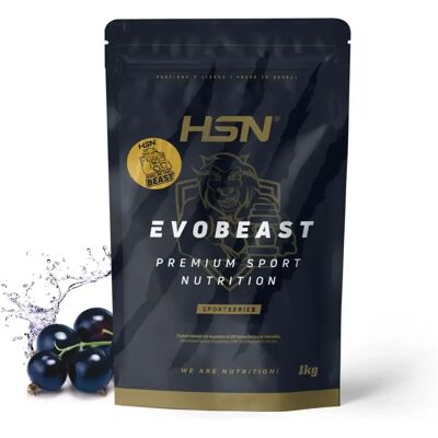 HSN Evobeast 1kg Groselha Preta - Suplemento Alimentar HSN Evobeast 1kg Groselha Preta - Suplemento Alimentar
