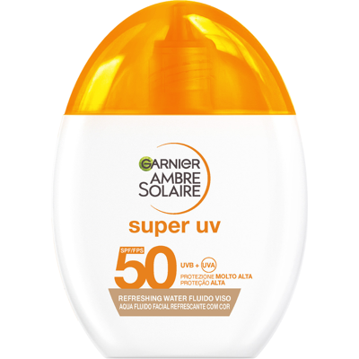 Garnier Ambre Solaire Super UV Fluído Refrescante SPF50 40mL Tinted SPF50 Garnier Ambre Solaire Super UV Fluído Refrescante SPF50 40mL Tinted SPF50