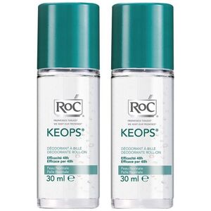 Roc Keops Desodorizante Roll-On Transpiração Intensa 2x30 mL