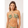 Calzedonia Faixa com Almofadada Removível Biquíni Savage Tropics Mulher Verde Taglia 2