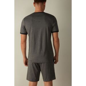 Intimissimi Pijama Curto de Algodão Supima® Basic Homem Cinza Escuro Taglia XL