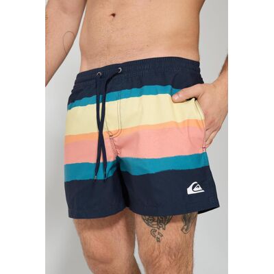 Calções Banho Riscas Quiksilver - Praia Homem tamanho S Calções Banho Riscas Quiksilver - Praia Homem tamanho S