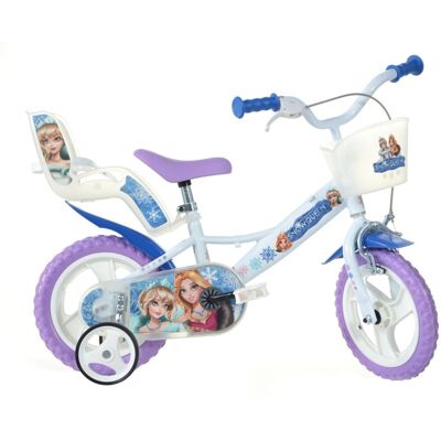 Bicicleta Dino Snow Queen 12" - Branco/Azul Bicicleta Dino Snow Queen 12" - Branco/Azul