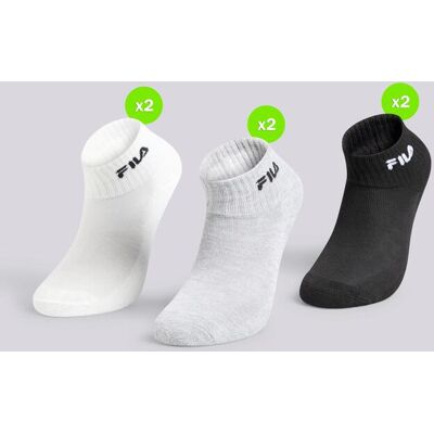 Meias Curtas Desportivas Fila Pack 6 Rapaz tamanho T.U. Meias Curtas Desportivas Fila Pack 6 Rapaz tamanho T.U.