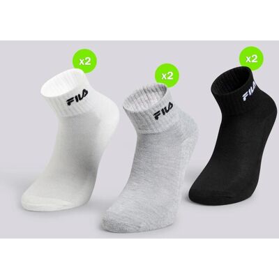 Meias Curtas Desportivas Fila Pack 6 Homem tamanho UNICA Meias Curtas Desportivas Fila Pack 6 Homem tamanho UNICA