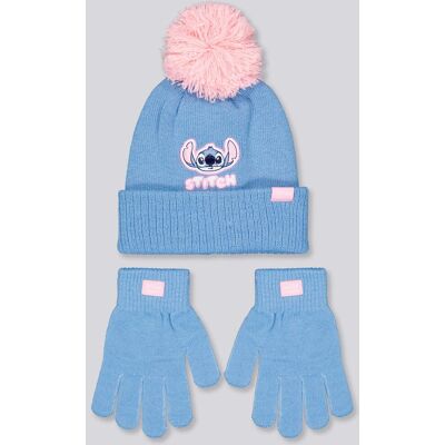 Disney Gorro + Luvas Stitch - Azul - Criança tamanho T.U. Disney Gorro + Luvas Stitch - Azul - Criança tamanho T.U.