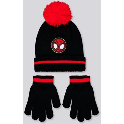 Marvel Gorro + Luvas Homem-Aranha - Preto - Criança tamanho T.U. Marvel Gorro + Luvas Homem-Aranha - Preto - Criança tamanho T.U.