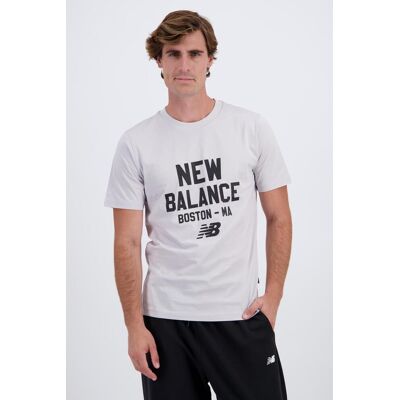 New Balance Stamp - Cinza - T-shirt Algodão Homem tamanho XL New Balance Stamp - Cinza - T-shirt Algodão Homem tamanho XL