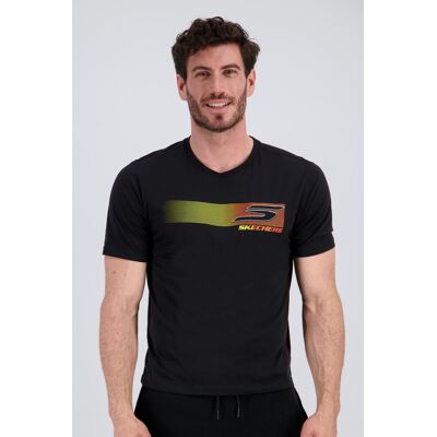 Skechers Hyper Speed Tee - Preto - T-shirt Homem tamanho S Skechers Hyper Speed Tee - Preto - T-shirt Homem tamanho S