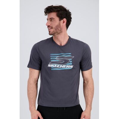 Skechers Split Tee - Cinza - T-shirt Homem tamanho M Skechers Split Tee - Cinza - T-shirt Homem tamanho M