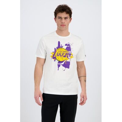 New Era Lakers - Branco - T-shirt Algodão Homem tamanho L New Era Lakers - Branco - T-shirt Algodão Homem tamanho L