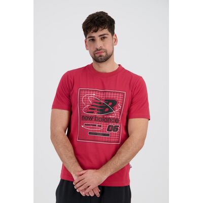 New Balance Atom - Vermelho - T-shirt Homem tamanho 2XL New Balance Atom - Vermelho - T-shirt Homem tamanho 2XL