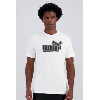 Puma Ess - Branco - T-shirt Algodão Homem tamanho 2XL Puma Ess - Branco - T-shirt Algodão Homem tamanho 2XL