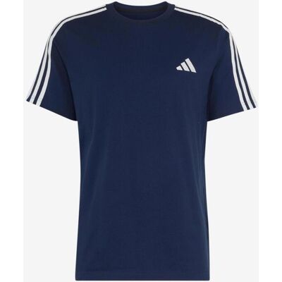 Camiseta Manga Curta adidas Essentials 3-stripes Single Marinho MKP Camiseta Manga Curta adidas Essentials 3-stripes Single Marinho MKP