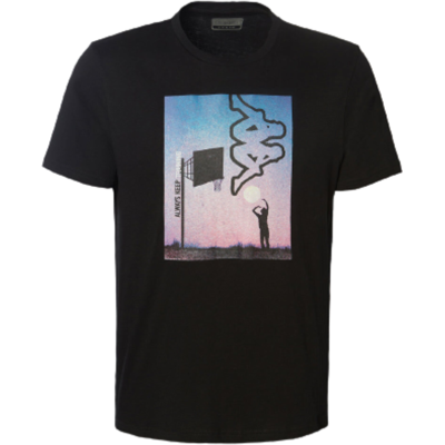 T-shirt De Ginástica Kappa Logo Tiball 100% Algodão Homem Preto MKP T-shirt De Ginástica Kappa Logo Tiball 100% Algodão Homem Preto MKP