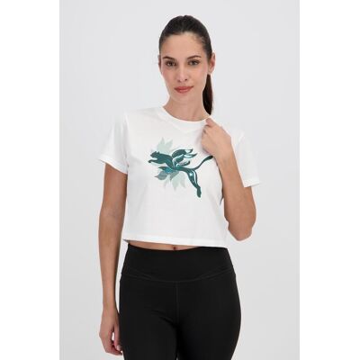 T-shirt Puma - Branco - T-shirt Crop Mulher tamanho L T-shirt Puma - Branco - T-shirt Crop Mulher tamanho L
