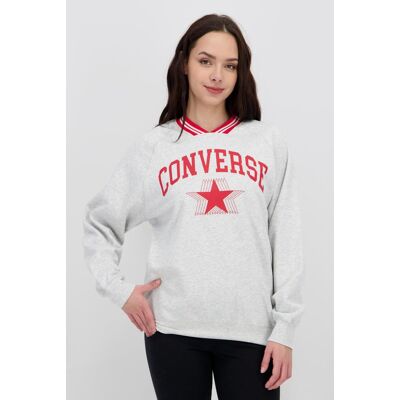 Sweat Oversize Converse - Cinza - Mulher tamanho L Sweat Oversize Converse - Cinza - Mulher tamanho L