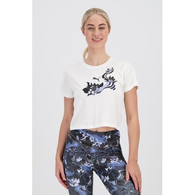 T-shirt Puma - Branco - T-shirt Crop Top Mulher tamanho XL T-shirt Puma - Branco - T-shirt Crop Top Mulher tamanho XL