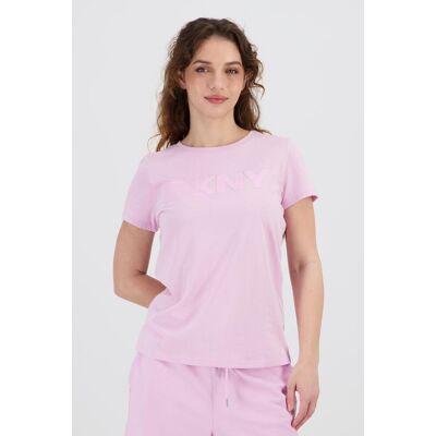 DKNY Puff Logo - Rosa - T-shirt Mulher tamanho M DKNY Puff Logo - Rosa - T-shirt Mulher tamanho M