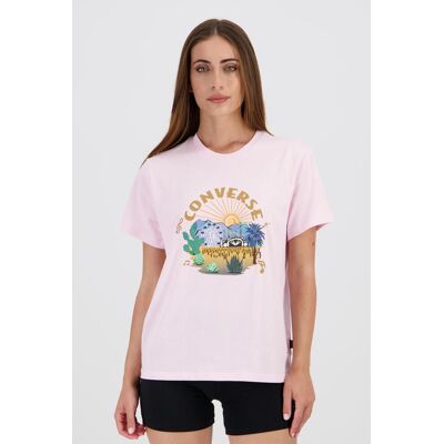 T-shirt Converse - Rosa - Algodão Mulher tamanho XL T-shirt Converse - Rosa - Algodão Mulher tamanho XL