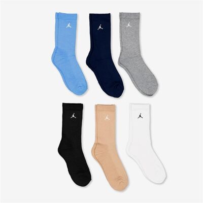 Meias Médias Jordan Everyday Pack 6 Júnior tamanho M Meias Médias Jordan Everyday Pack 6 Júnior tamanho M