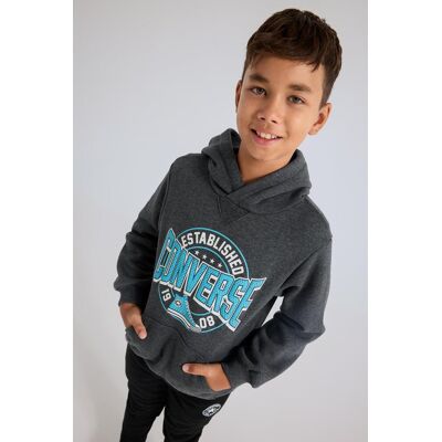 Converse Style - Cinza - Sweatshirt Capuz Rapaz tamanho 13 Converse Style - Cinza - Sweatshirt Capuz Rapaz tamanho 13
