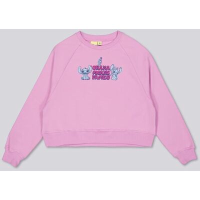 Sweat Stitch - Rosa - Sweat Rapariga Disney tamanho 10 Sweat Stitch - Rosa - Sweat Rapariga Disney tamanho 10