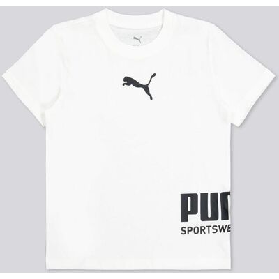 Puma Essentials Block - Branco - T-shirt Rapaz tamanho 10 Puma Essentials Block - Branco - T-shirt Rapaz tamanho 10