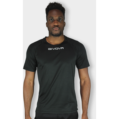 Camisa De Futebol De Poliéster Preta Givova Capo MKP Camisa De Futebol De Poliéster Preta Givova Capo MKP