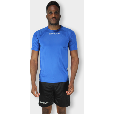 Camisa De Futebol De Poliéster Azul Royal Givova Capo MKP Camisa De Futebol De Poliéster Azul Royal Givova Capo MKP
