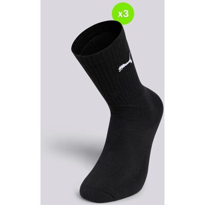 Meias Altas Desporto Puma - Preto - Pack 3 tamanho XL Meias Altas Desporto Puma - Preto - Pack 3 tamanho XL