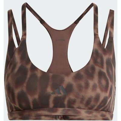 Sutiã De Sustentação Ligeira Optime Leopard Strappy adidas MKP Sutiã De Sustentação Ligeira Optime Leopard Strappy adidas MKP