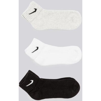 Meias Curtas Nike Cushion Pack 3 Multicor tamanho M Meias Curtas Nike Cushion Pack 3 Multicor tamanho M