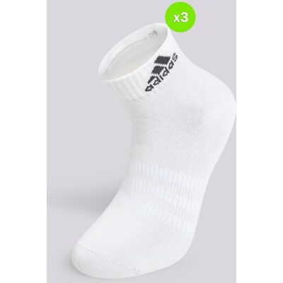 Adidas T SPW - Branco - Pack 3 Meias Curtas tamanho M Adidas T SPW - Branco - Pack 3 Meias Curtas tamanho M