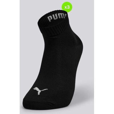 Meias Tornozelo Puma - Preto - Pack 3 tamanho XL Meias Tornozelo Puma - Preto - Pack 3 tamanho XL
