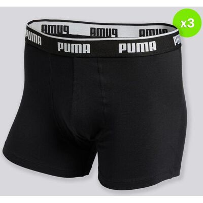 Pack 3 Boxers Homem - Puma Basic Pretos tamanho S Pack 3 Boxers Homem - Puma Basic Pretos tamanho S
