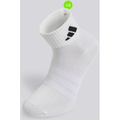 Meias Curtas adidas T Pack 3 Branco tamanho M Meias Curtas adidas T Pack 3 Branco tamanho M