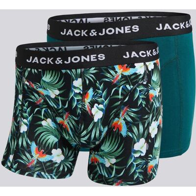 Jack & Jones Jacbird Leaves - Pack 2 Boxers Homem tamanho S Jack & Jones Jacbird Leaves - Pack 2 Boxers Homem tamanho S