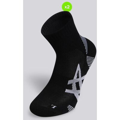 Meias Curtas Desporto Asics Pack 2 Running Preto tamanho L Meias Curtas Desporto Asics Pack 2 Running Preto tamanho L