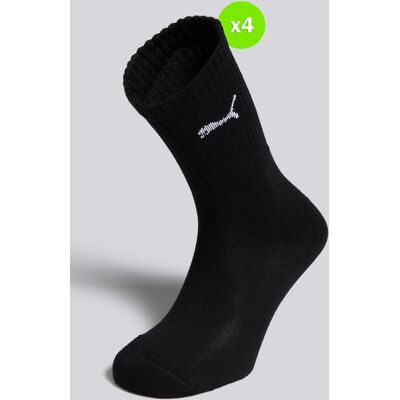 Meias Altas Desporto Puma - Preto - Pack 4 tamanho XL Meias Altas Desporto Puma - Preto - Pack 4 tamanho XL